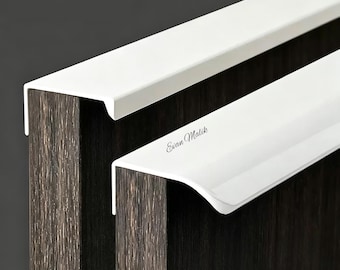 Tiradores blancos ocultos para cajones, tiradores modernos y minimalistas para armarios y cómodas.
