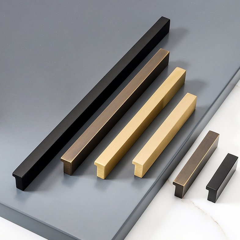 Brass Cupboard T Bar Handle Door Handles Drawer Pulls Handles Etsy