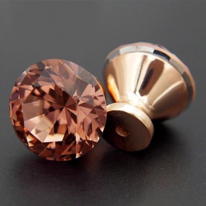 Crystal Glass Knobs Pulls Rose Gold Door Handles Drawer Pulls Knobs Dresser Knobs Handles Cabinet Handles Furniture Hardware Kitchen Handles