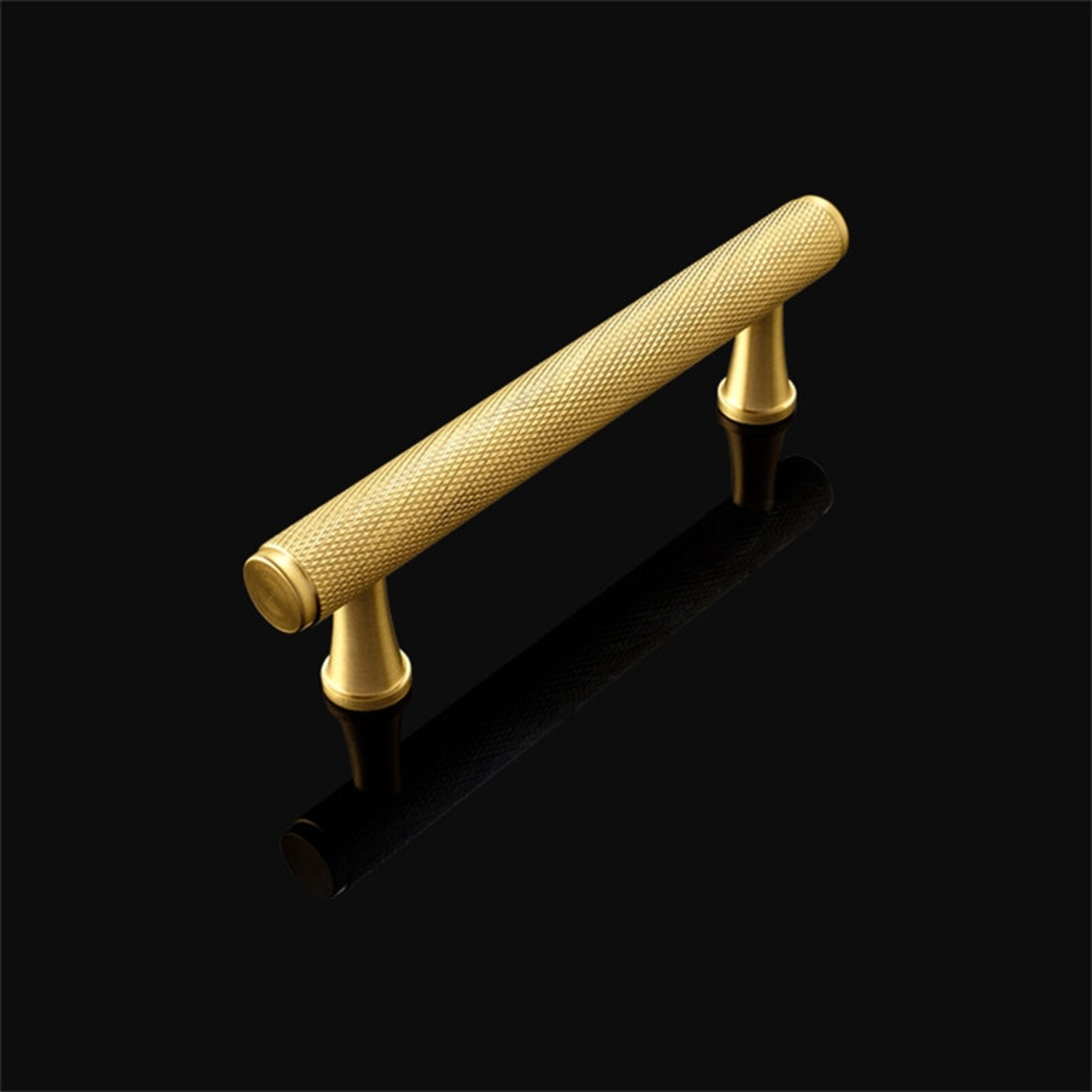 Brass Door Handles Cupboard Knurled T Bar Handle Drawer Pulls Knobs