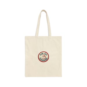 ジュリア チャイルド「École des Trois Gourmandes」コットン キャンバス トートバッグ – ファッション アクセサリー界の料理の傑作