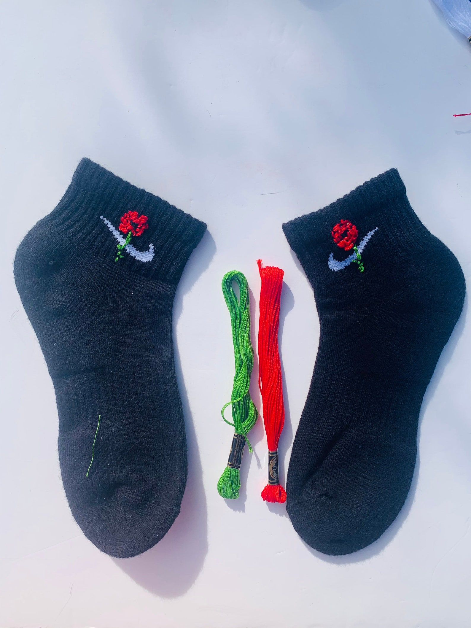 Embroidered Nike socks | Etsy