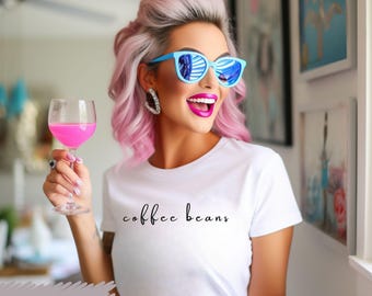 Coffee Beans Shirt, Trendy Coffee Lover Tee