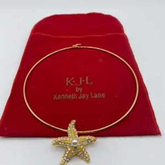 Kenneth Jay Lane Necklace and Starfish Pendant - image 1