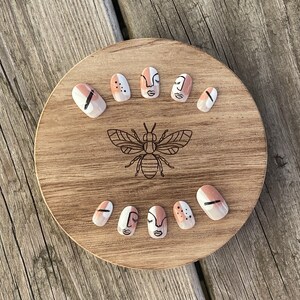 Abstract Art Faces Modern Trendy Gen Z Press On Nails