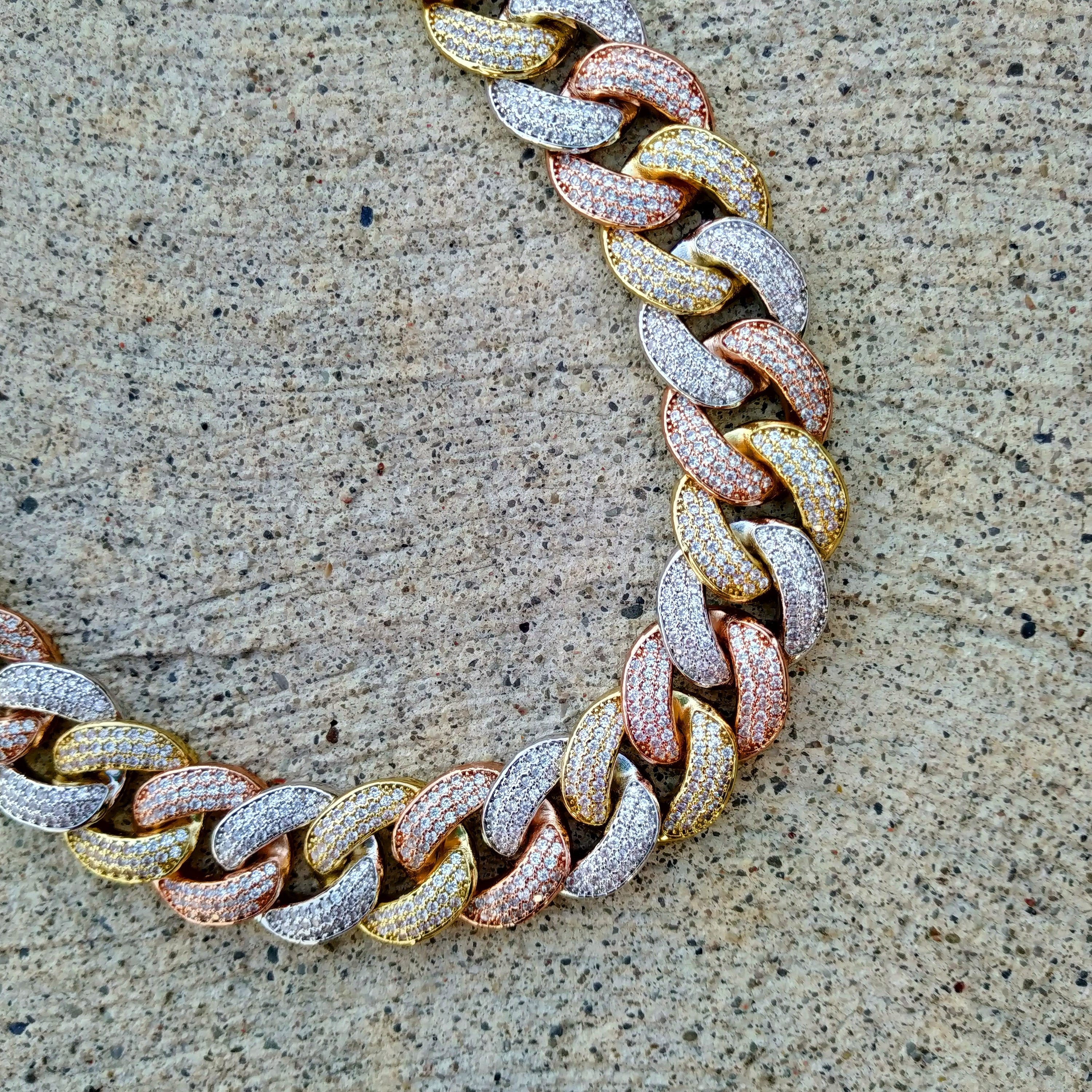 18K Gold Diamond Cuban Link Chain Cuban 