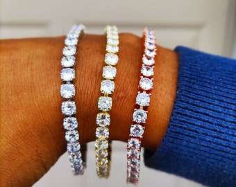 18k Gold Diamond Tennis Bracelet, Diamond Bracelet, womens bracelet, gifts for her, gift for mom, womens jewelry, mens bracelet,
