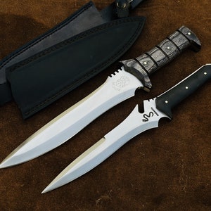 RE4 Jack Krauser | Primal Knife Full Tang | Custom Handmade Spring Steel, Bowie Knife, Replica , Birthday Gift for him, Gift For Friend