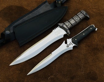 RE4 Jack Krauser | Primal Knife Full Tang | Custom Handmade Spring Steel, Bowie Knife, Replica , Birthday Gift for him, Gift For Friend