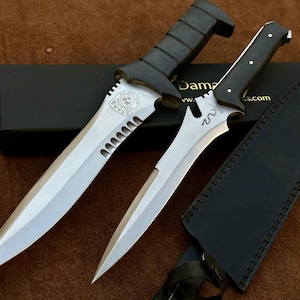 Jack Krauser | Leon Kennedys Knife Personalized Custom Handmade Spring Steel, Bowie Knife, Replica , Birthday Gift for him, Gift For Friend
