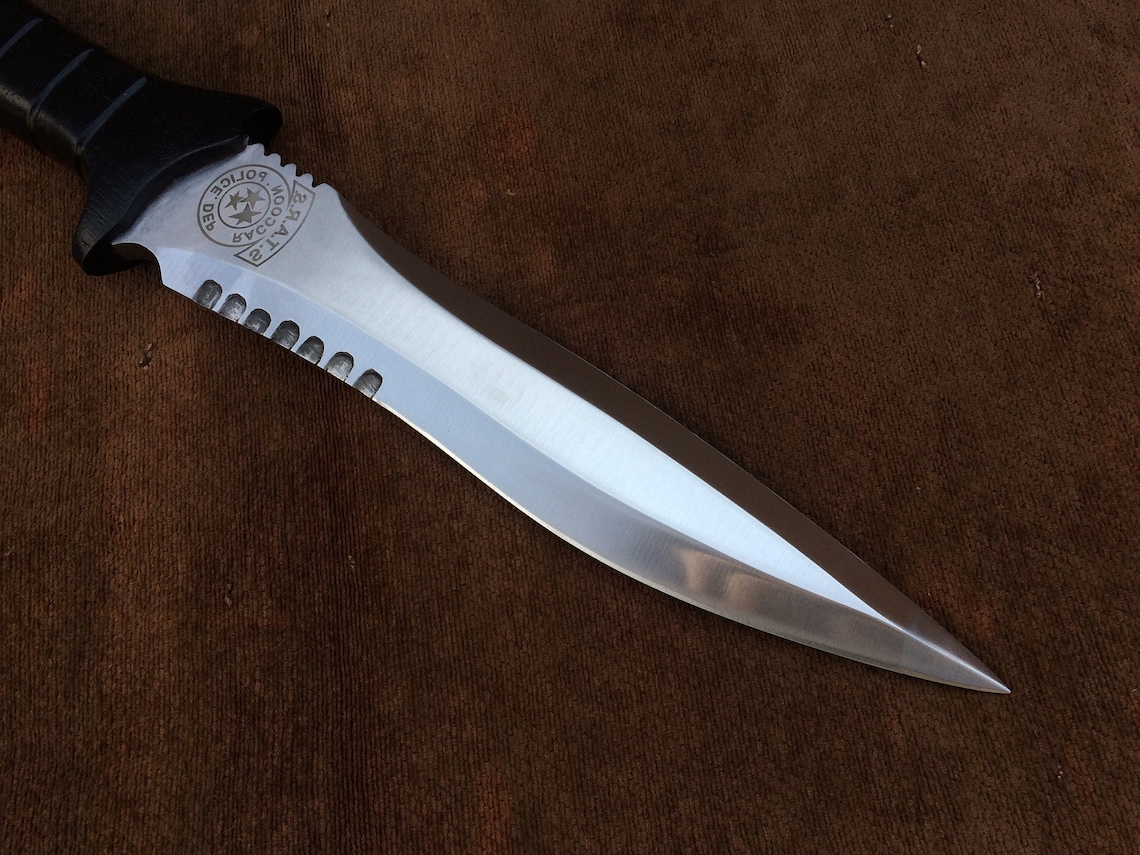 RE4 Leon Kennedy's Knife Custom Handmade Spring Steel Etsy