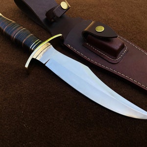 Personal Bear Bowie  | Custom Handmade D2 Steel Bowie Knife| Hunting Knife | Bowie Knife Gift