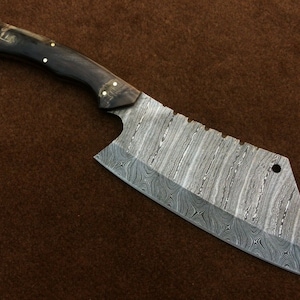 Custom Handmade Damascus Steel Cleaver , Chef Knife , Birthday Gift for her , Anniversary Gift , Personalized Gift for her