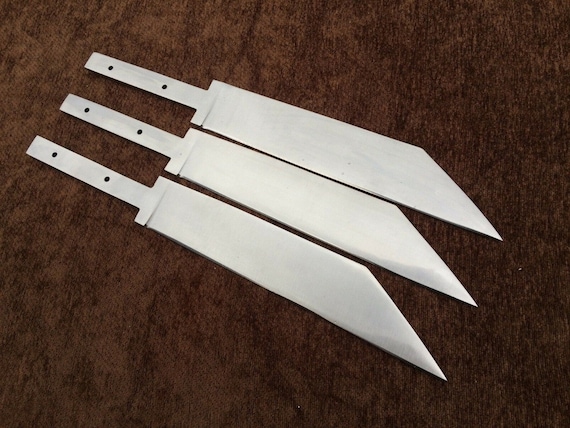 Lot Of 3 PCs Professional Kitchen Knives Blank Blade Set Custom