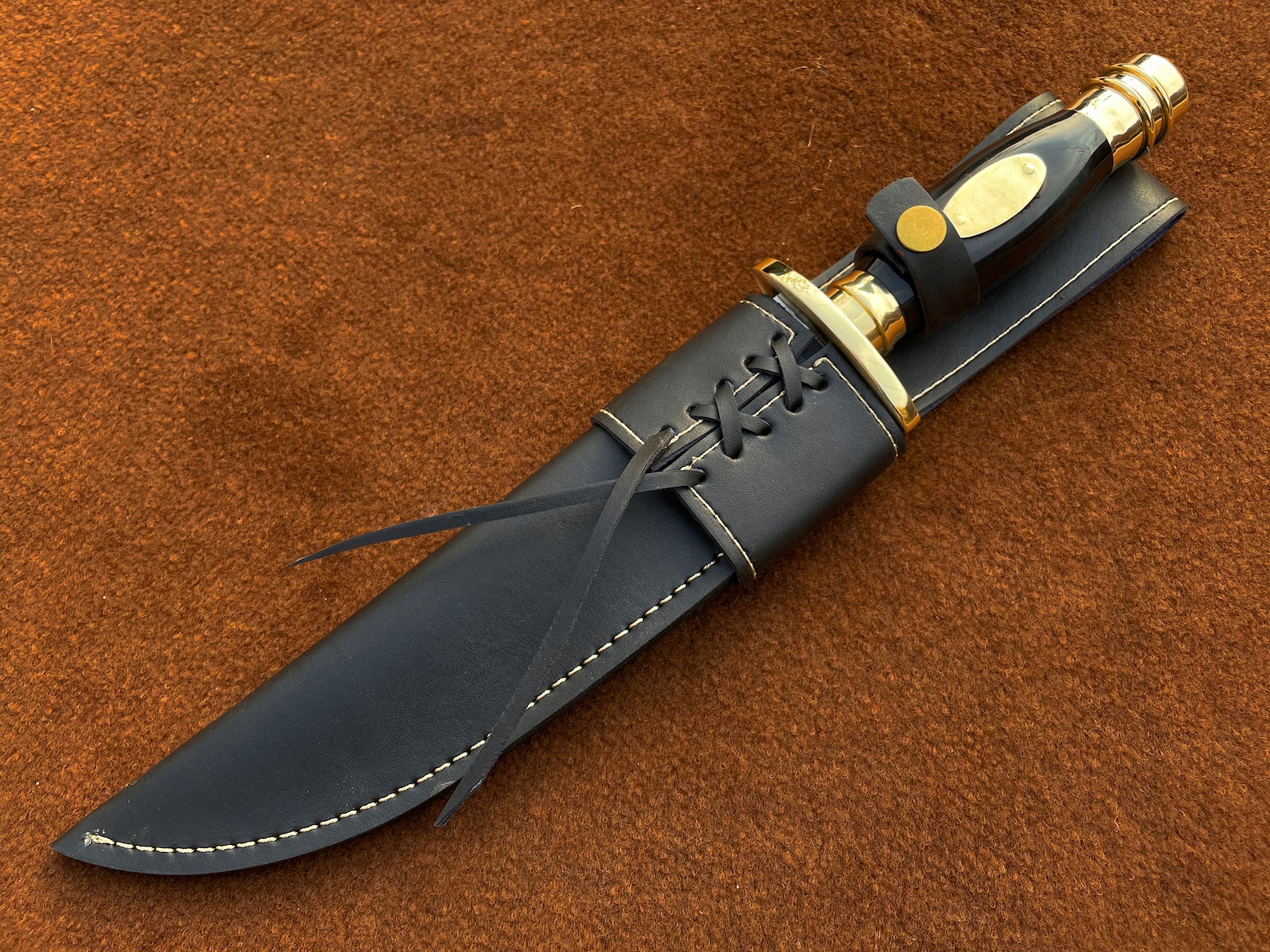 Searless Bowie Knife Custom Handmade D2 Steel Rezin Bowie Etsy
