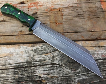 Viking Seax-mes, handgemaakt verenstaal, bowiemes, verjaardag, jubileumcadeau, EDC
