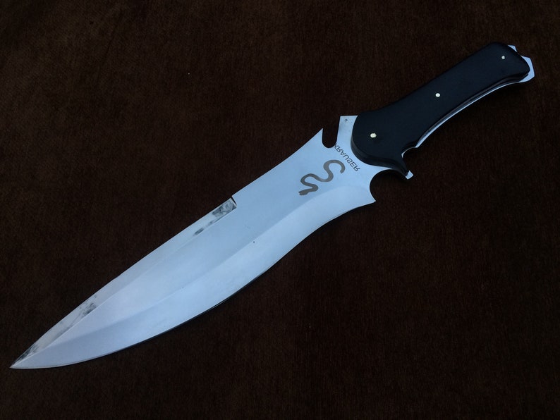 Jack Krauser Knife Reproduction Giant Version Personalized Custom Handmade Spring Steel, Bowie Knife, Birthday Gift, Gift For Friend image 6