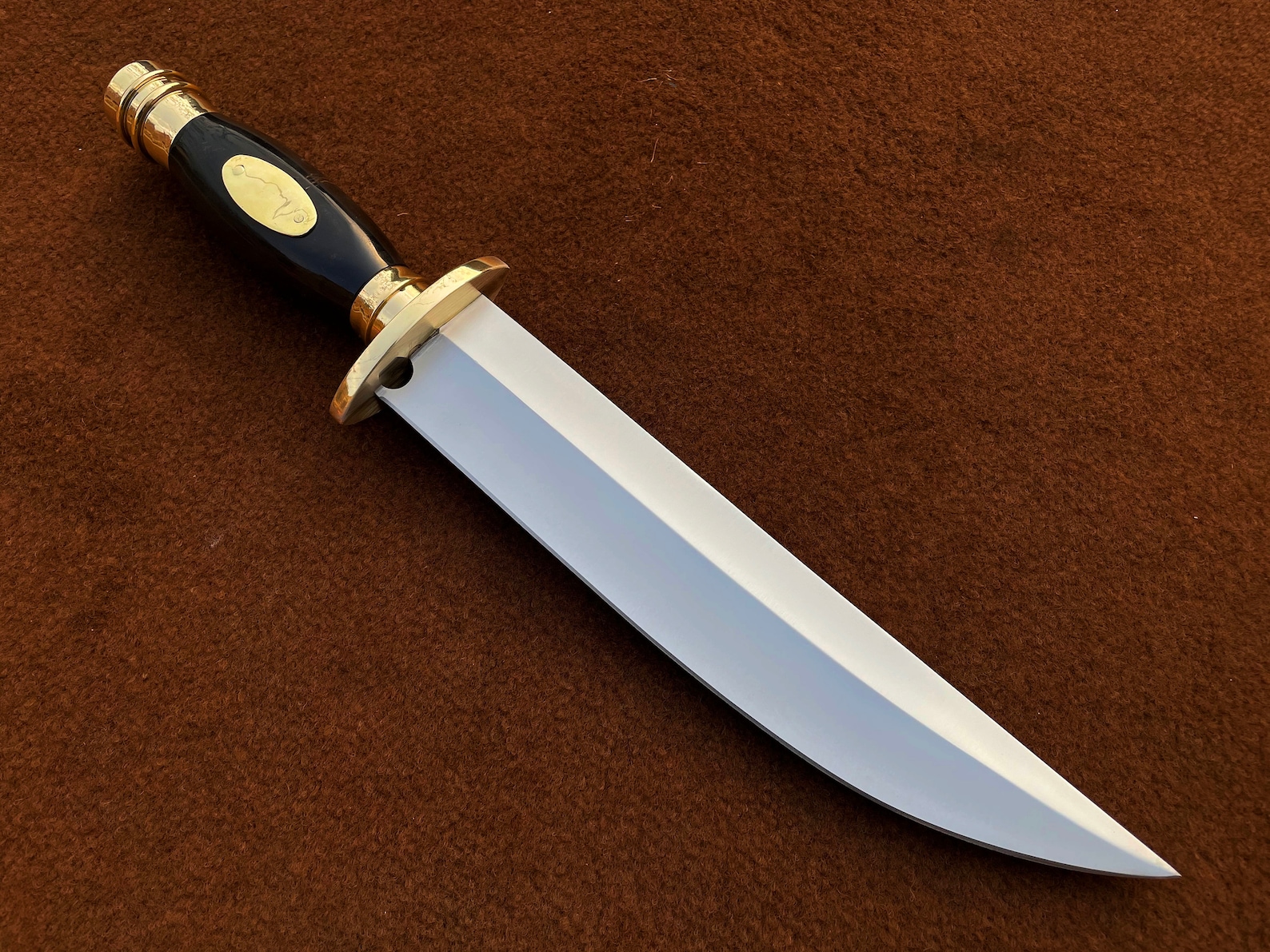 Searless Bowie Knife Custom Handmade D2 Steel Rezin Bowie Etsy