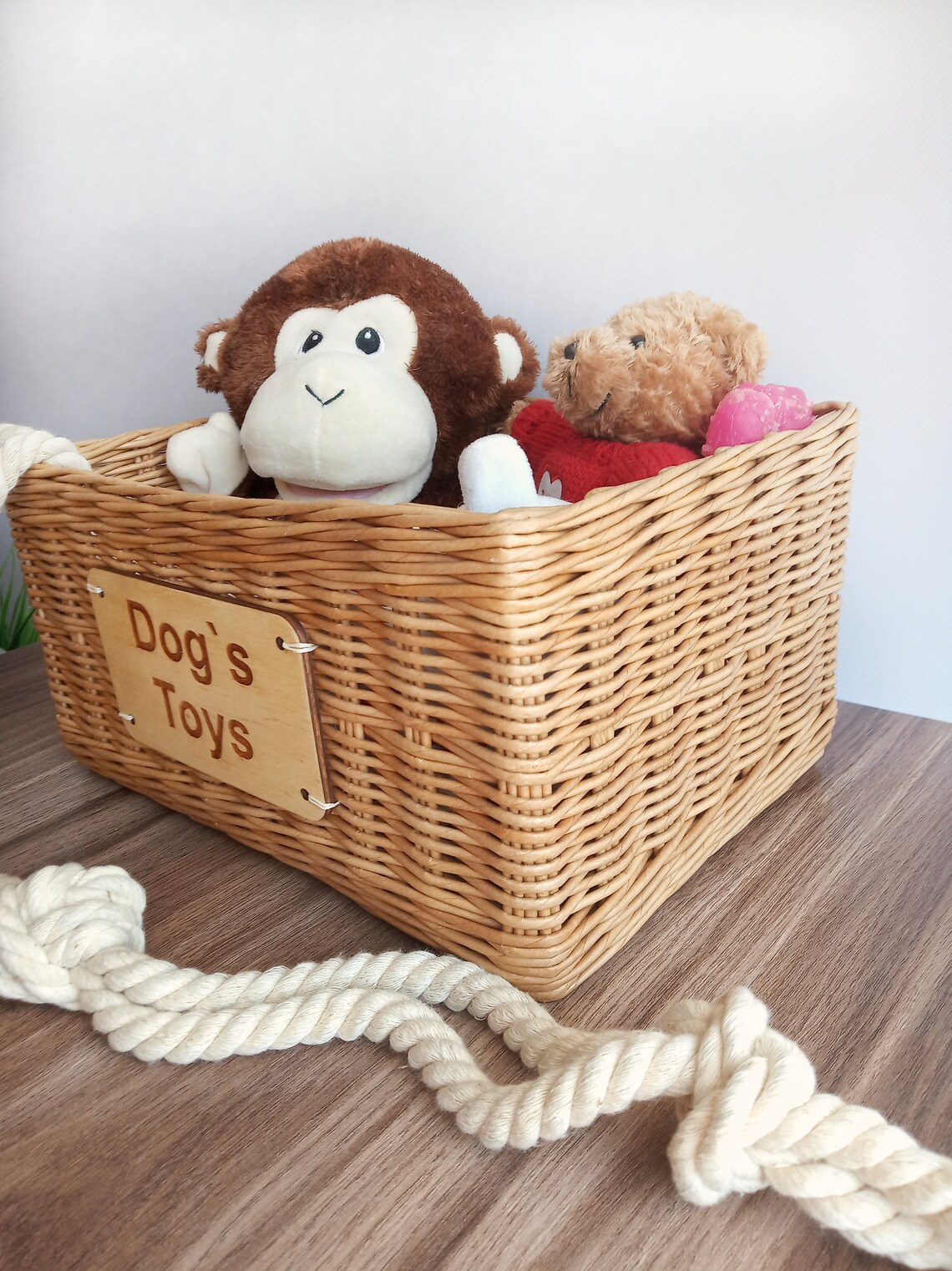 Storage Basket for Dog Toys. Personalized Basket With Toys for Etsy UK