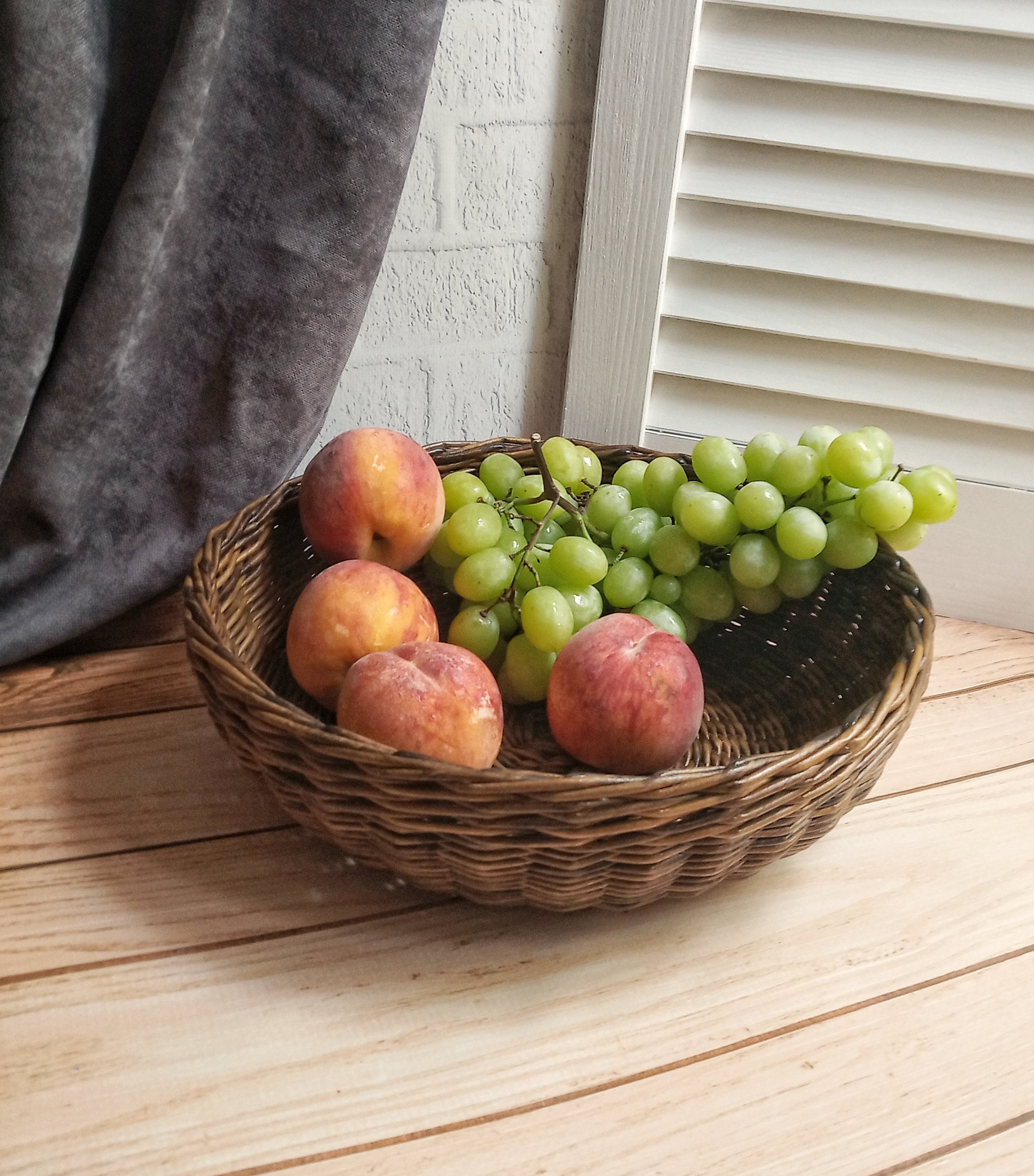 Basket for storing vegetables fruits baked goods. Round box Etsy