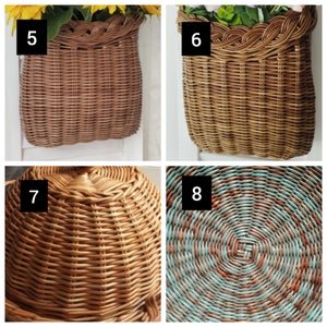 Wicker vase for flowers. Basket for artificial or dried flowers. Decorative jug for home decoration. image 9