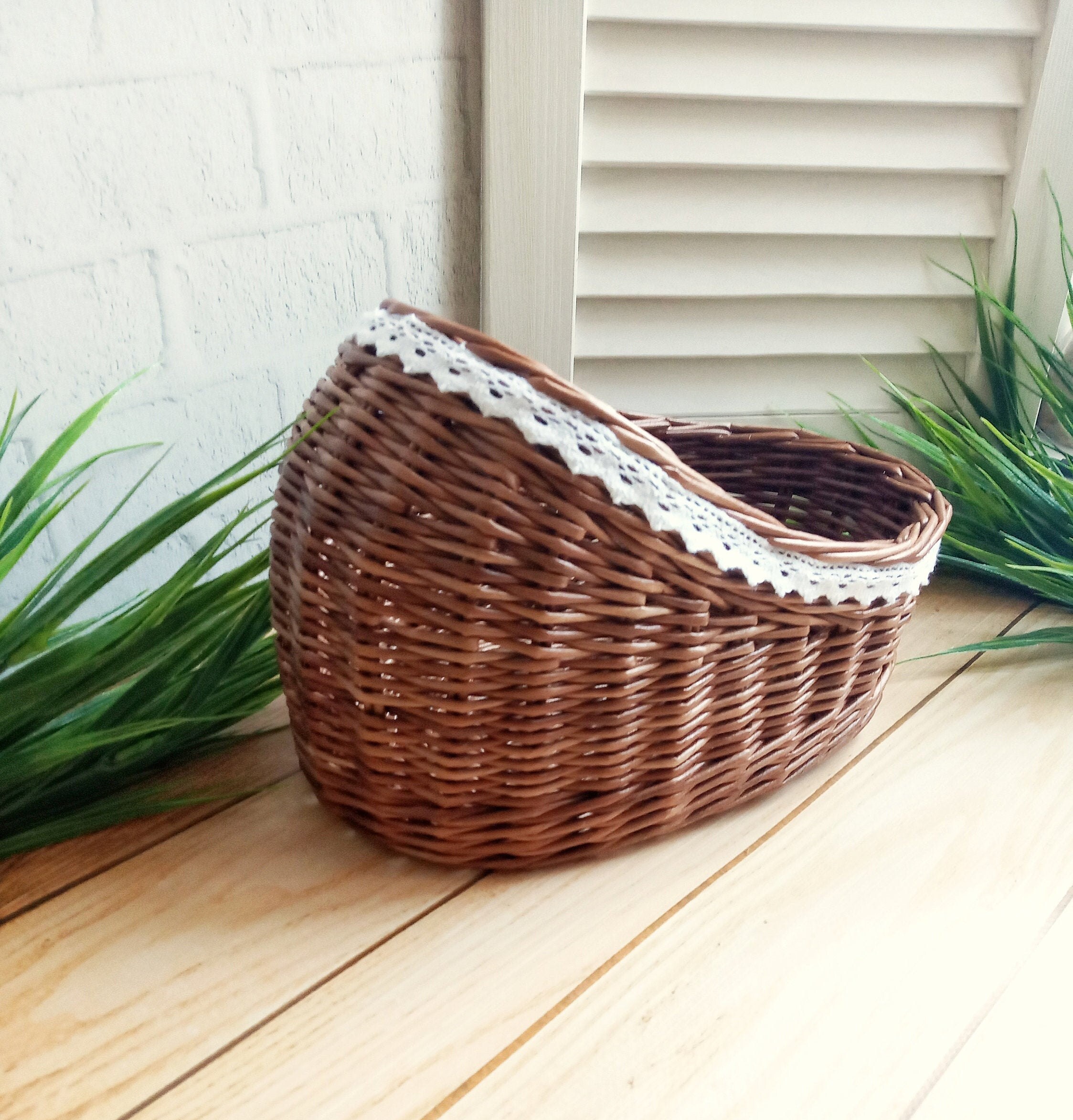 Beautiful decor for a nursery. Basket for decorating a gift Etsy