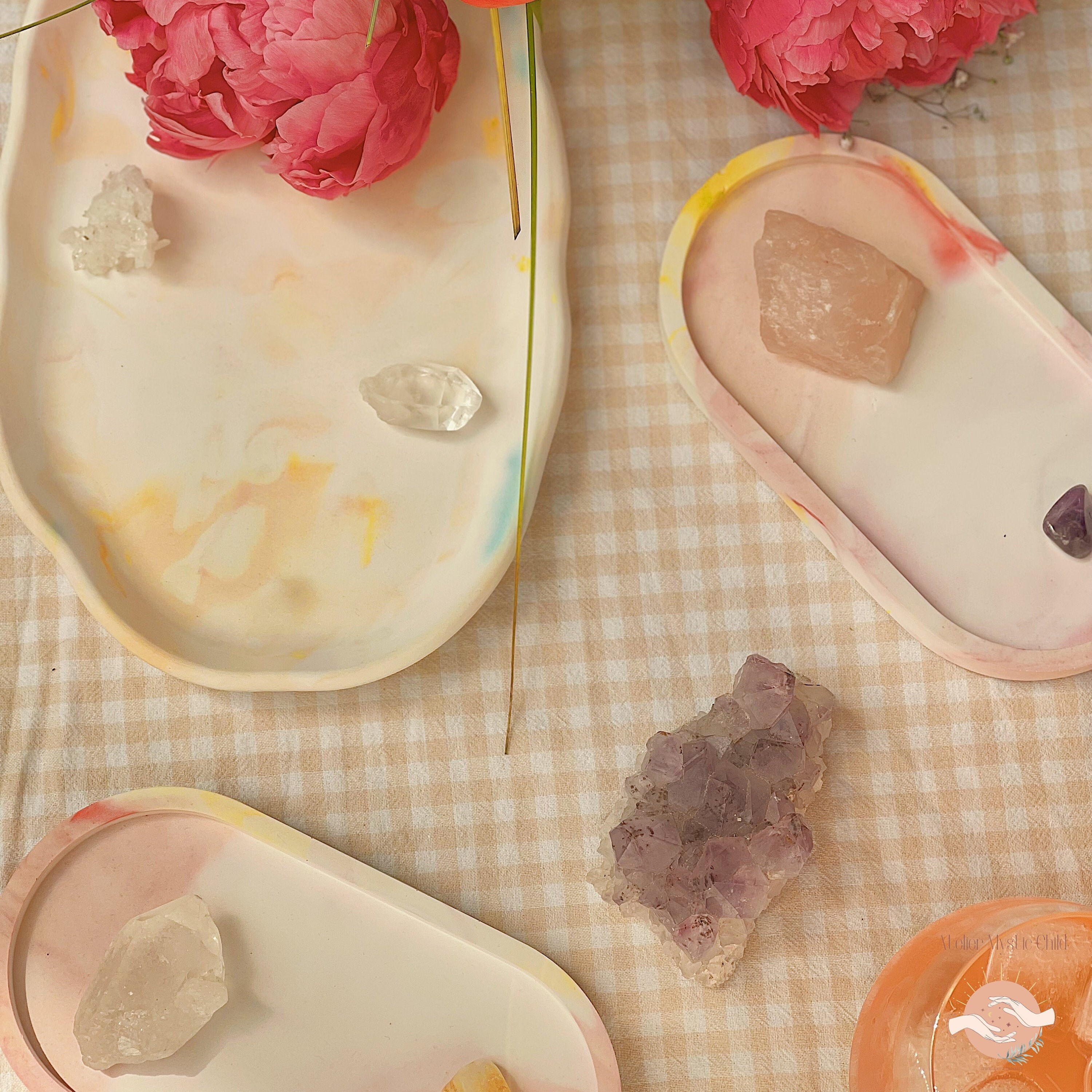 Plateau Céramique Effet Marbre