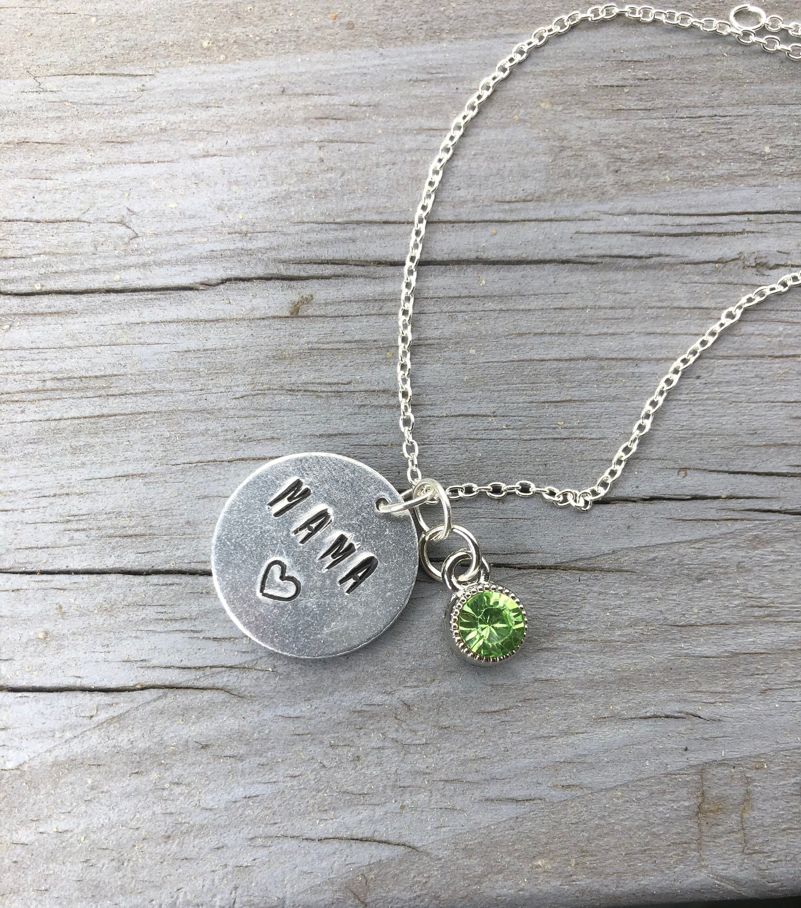 Custom Hand Stamped Mama Necklace Etsy