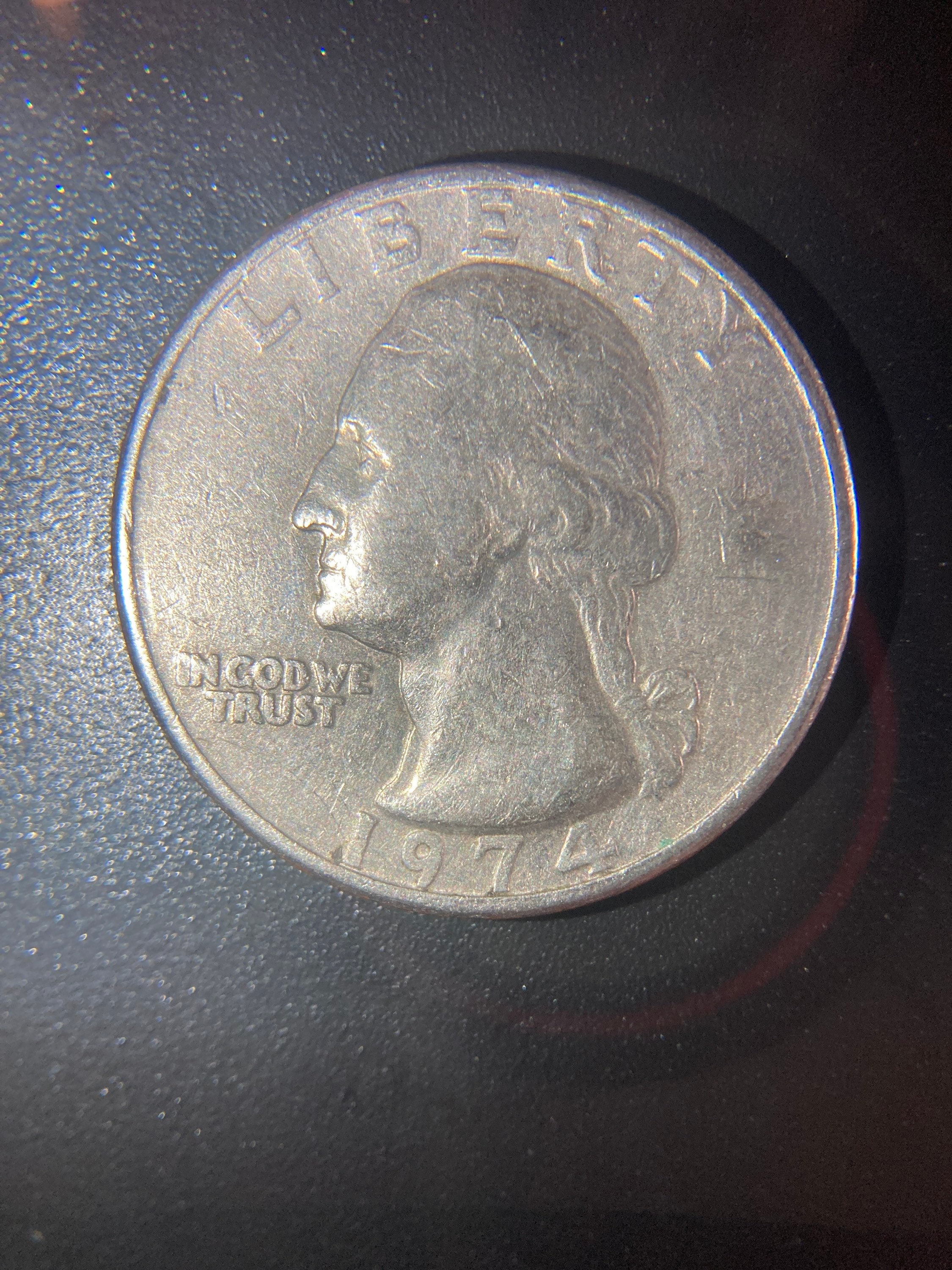 1974 QUARTER ERROR NO MINT MARK visual data 7