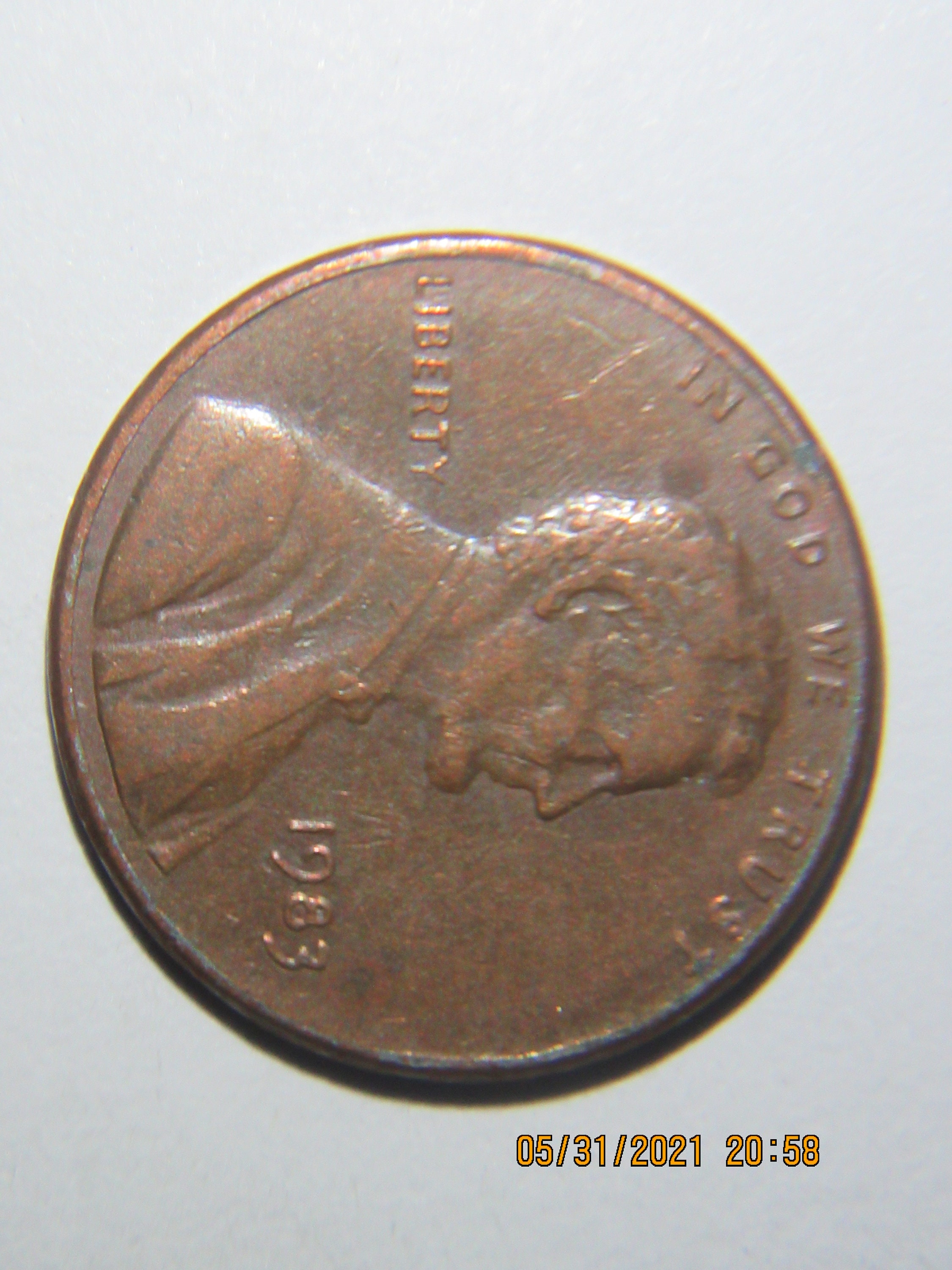 1983 Penny With No Mint Mark - b1cctd3