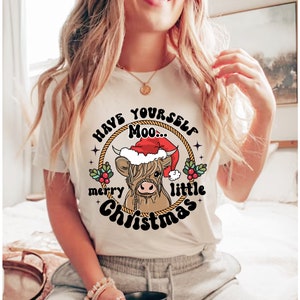 Have Yourself Merry Little Christmas Png, Merry Christmas Png, Cow Png