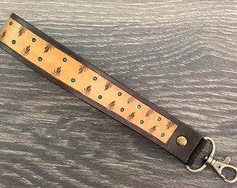 Leather wristlet