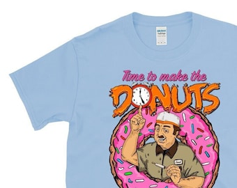 Time To Make The Donuts - funny vintage retro 80's humor tee T-Shirt