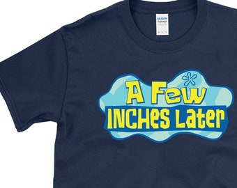 A Few Inches Later - funny cartoon time card video editor influence humor - T-shirt