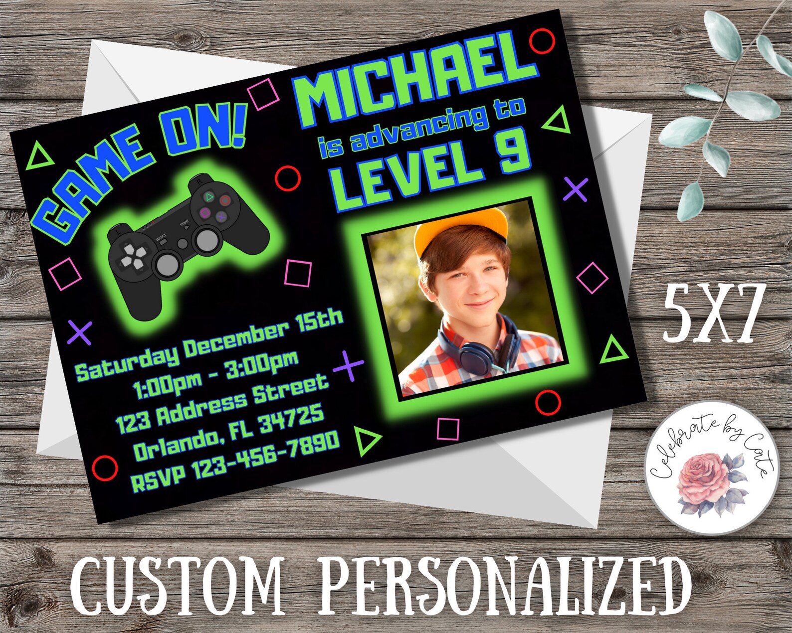Video Game Theme Level Up Arcade Birthday Party Invitation | Etsy