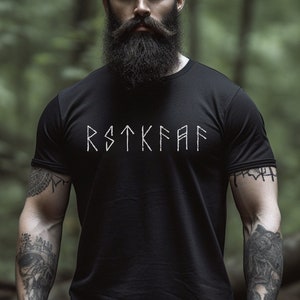 YOUR NAME in Futhark Runes Style T-Shirt, Personalized Shirt, Viking Shirt, Nordic Shirt, Biker Shirt, Metal Shirt, Goth Shirt, Norse Shirt