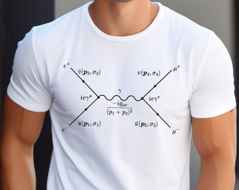 Feynman Diagram T-Shirt, Physics Professor Gift, Physics Teacher Shirt, Science Shirt, Quantum Physics, Science Teacher Gift, Unisex T-Shirt