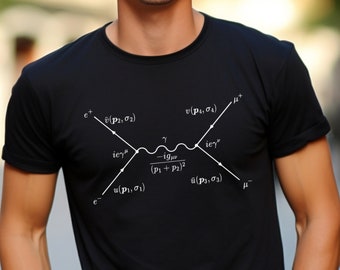 Feynman Diagram T-Shirt, Physics Professor Gift, Physics Teacher Shirt, Science Shirt, Quantum Physics, Science Teacher Gift, Unisex T-Shirt