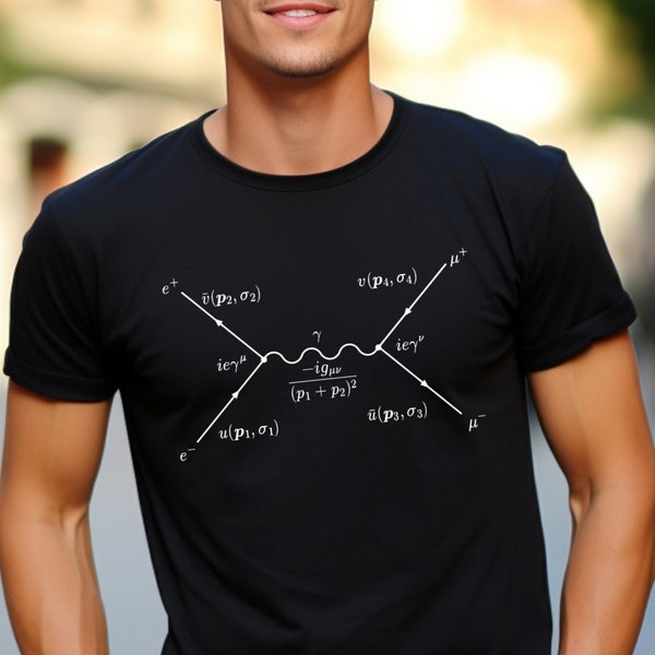 Feynman Diagram T-Shirt, Physics Professor Gift, Physics Teacher Shirt, Science Shirt, Quantum Physics, Science Teacher Gift, Unisex T-Shirt