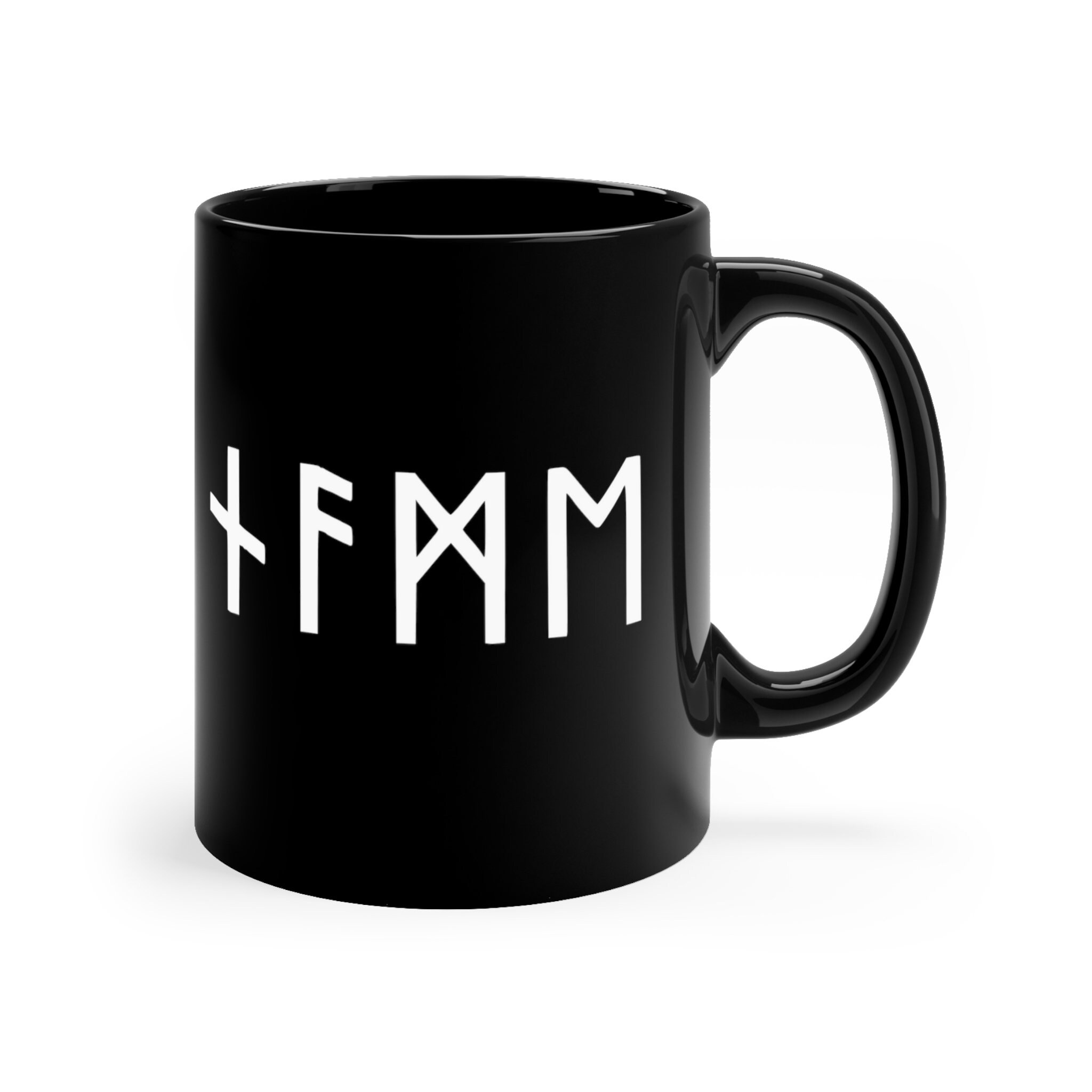 YOUR NAME in REAL Futhark Runes Mug, Viking Coffee Mug, Viking Style