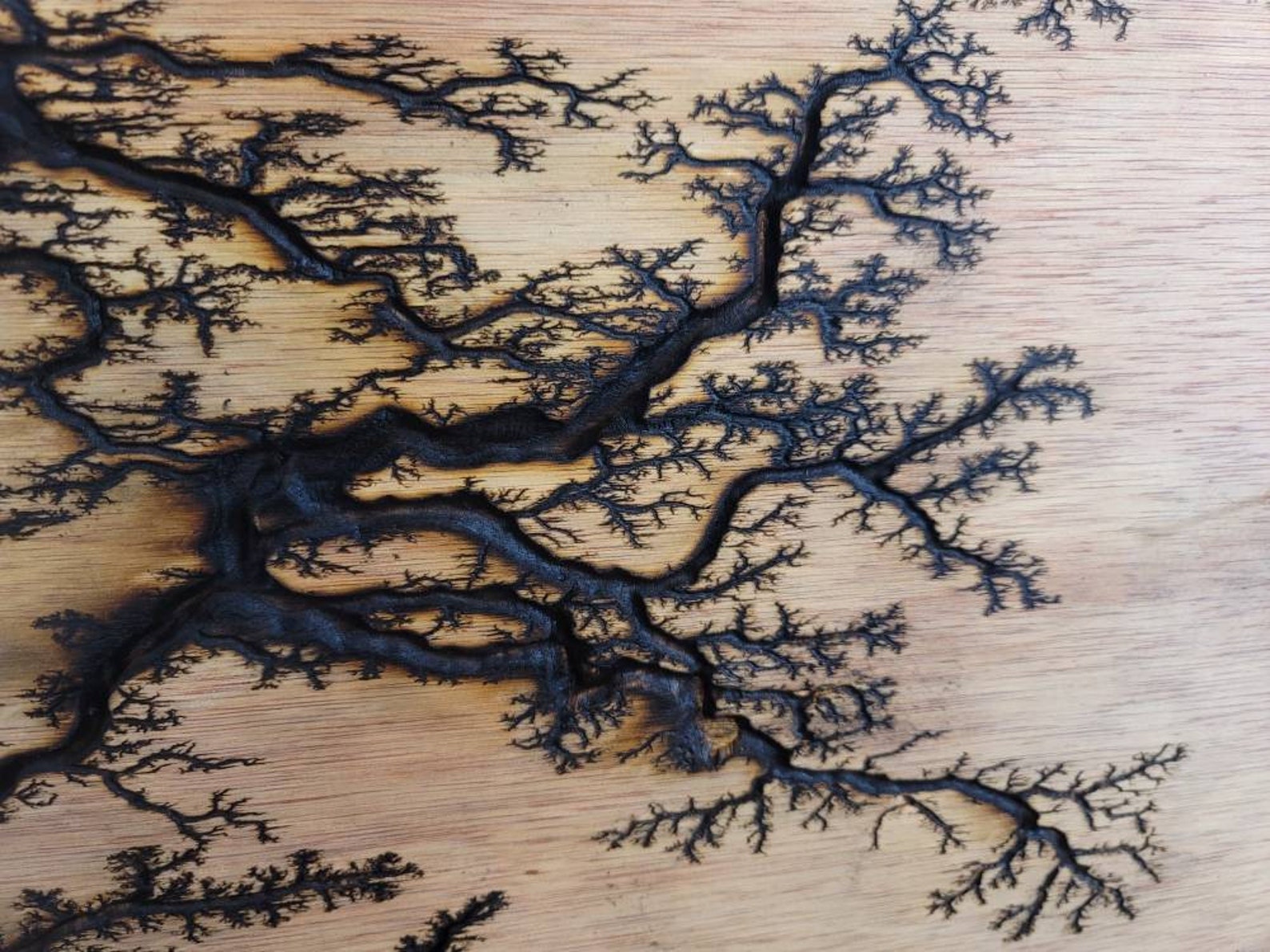 Fractal burn epoxy resin filled custom order Etsy