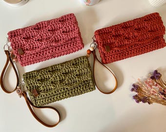 Handmade modern crochet wallet