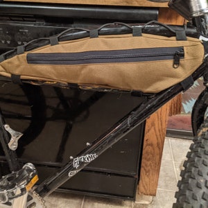Custom bike frame bag for klunker or cruiser