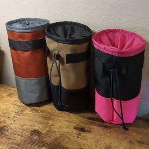 Snack Bag, Bike stem bag with drawstring closure. Mounts to handlebars and fits nearly all bikes.