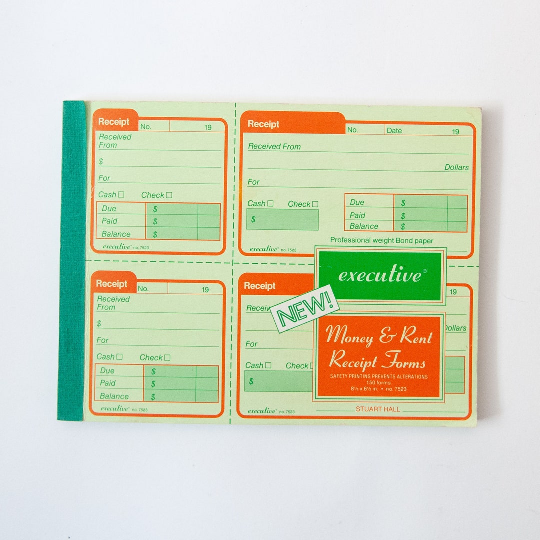 Stuart Hall Executive Book of Money & Rent Receipt Forms Etsy
