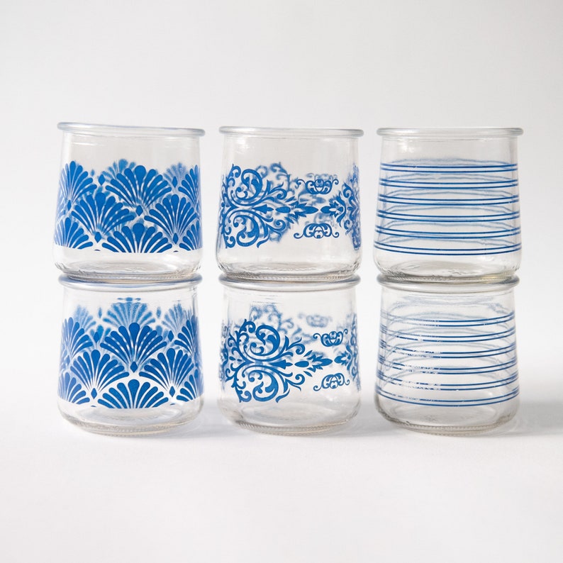 Set of 6 Yoplait Oui Glass Yogurt Jars Clean No Labels Etsy