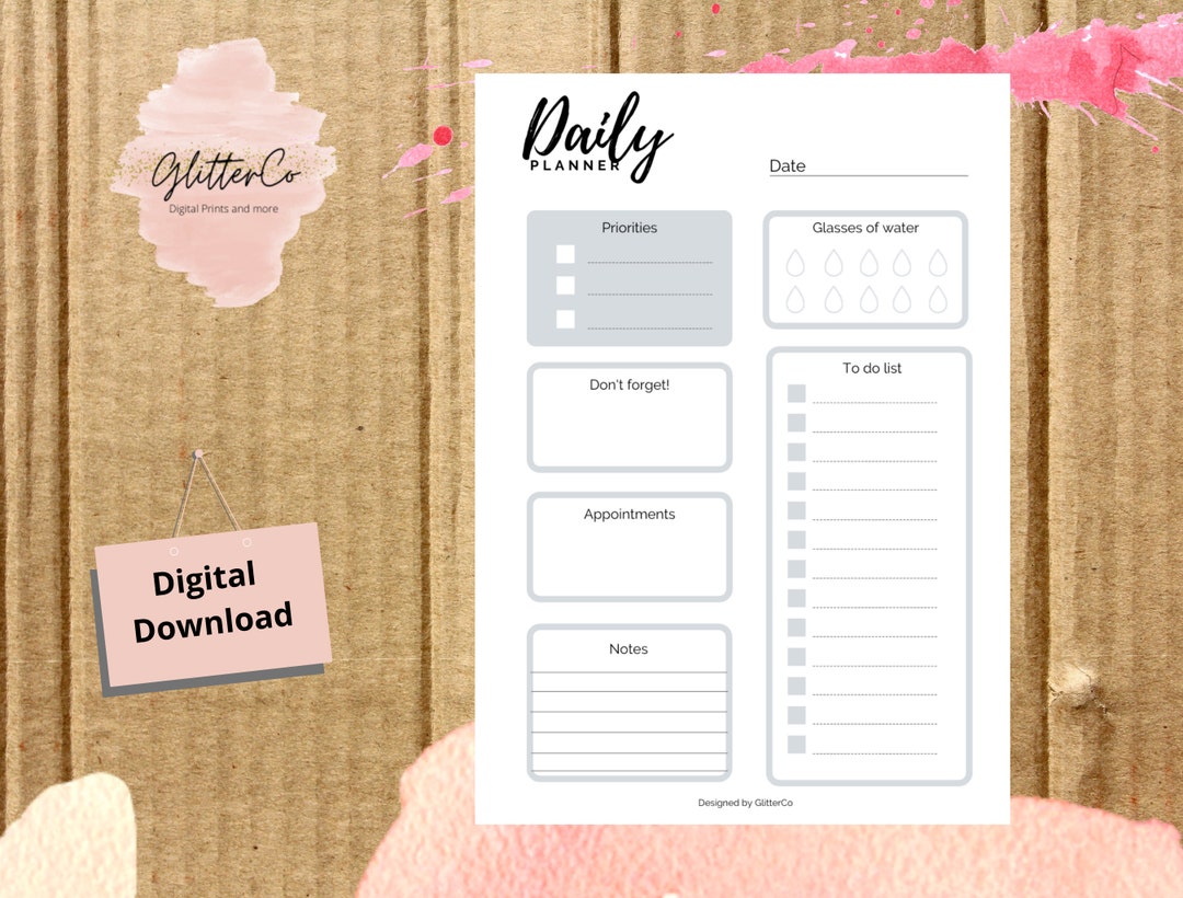 Daily Tracker PDF Printable Password Log Daily Tracker Etsy