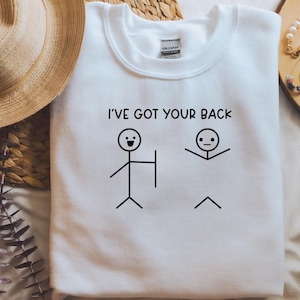 Bügelbild Freundschaft "ich stehe hinter dir ",Sarkastisches Shirt Design,Bügelmotiv, Friendship, Strichzeichnung, Patch, Aufbügler Pin