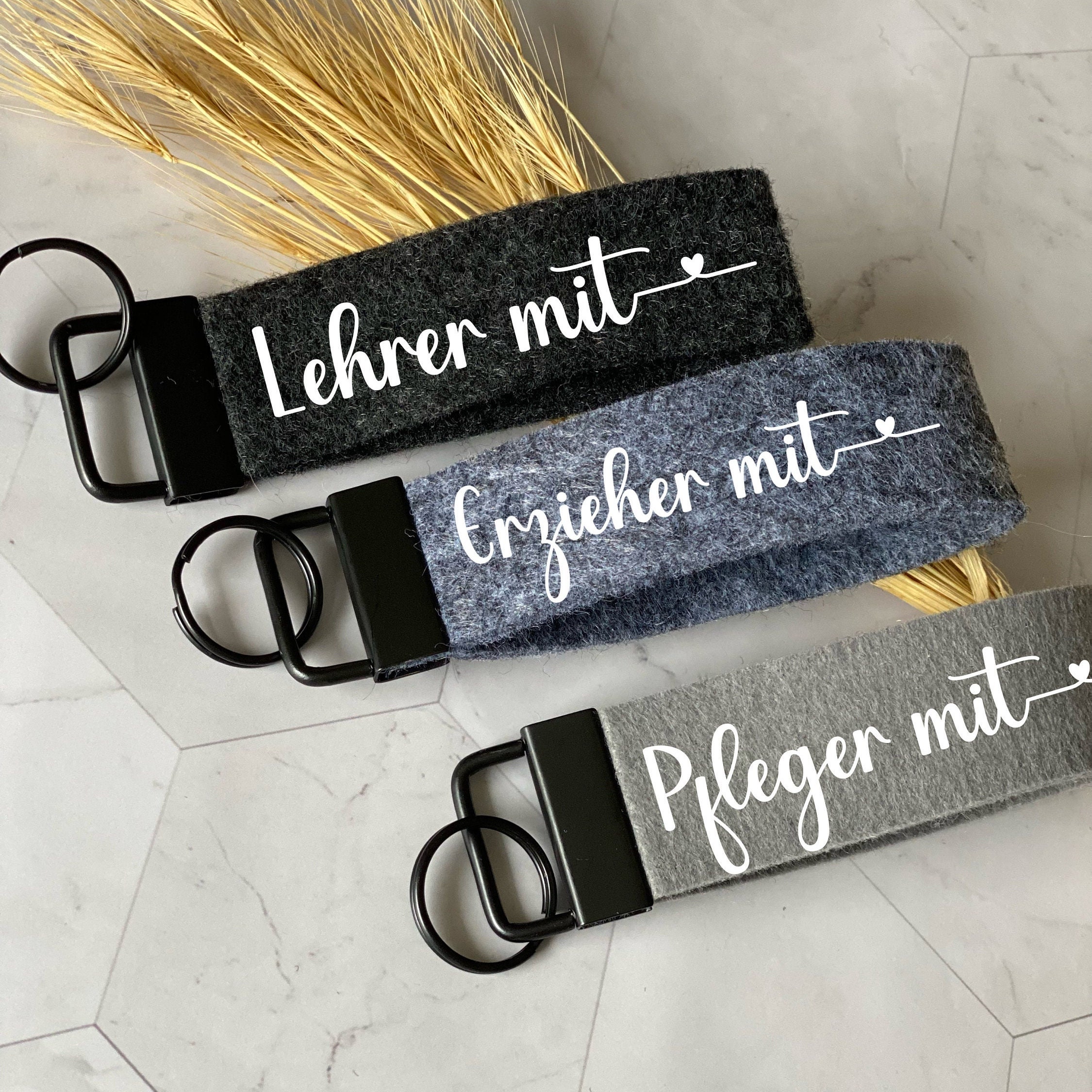 Lehrer Geschenk-Set – 6 Kosmetiktaschen & 6 Schlüsselanhänger, Mehrfarbig, 24x18 Cm, Für Dankeschön & Valentinstag