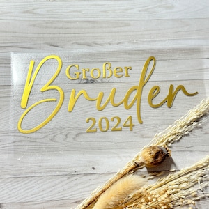 Bügelbild großer Bruder 2024 , Bügelmotiv, Schriftzug mit oder ohne Jahreszahl, in verschiedenen Maßen und Farben, Applikation für Shirt Bild 7